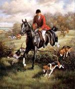 unknow artist Classical hunting fox, Equestrian and Beautiful Horses, 016. oil painting on canvas